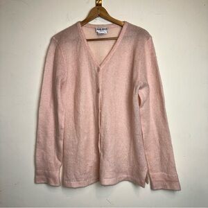 Vintage Ann Max Women’s Large Mohair Blend Cardigan Sweater Button Up Preppy Y2K